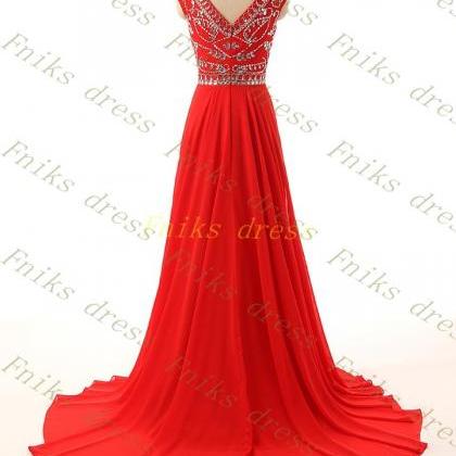 Long Red Prom Dress, 2015 Formal Evening Dress,..