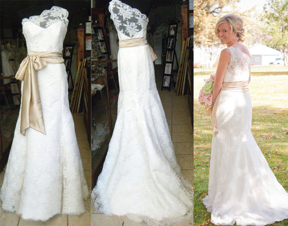 One Shoulder Vintage Wedding Dresses