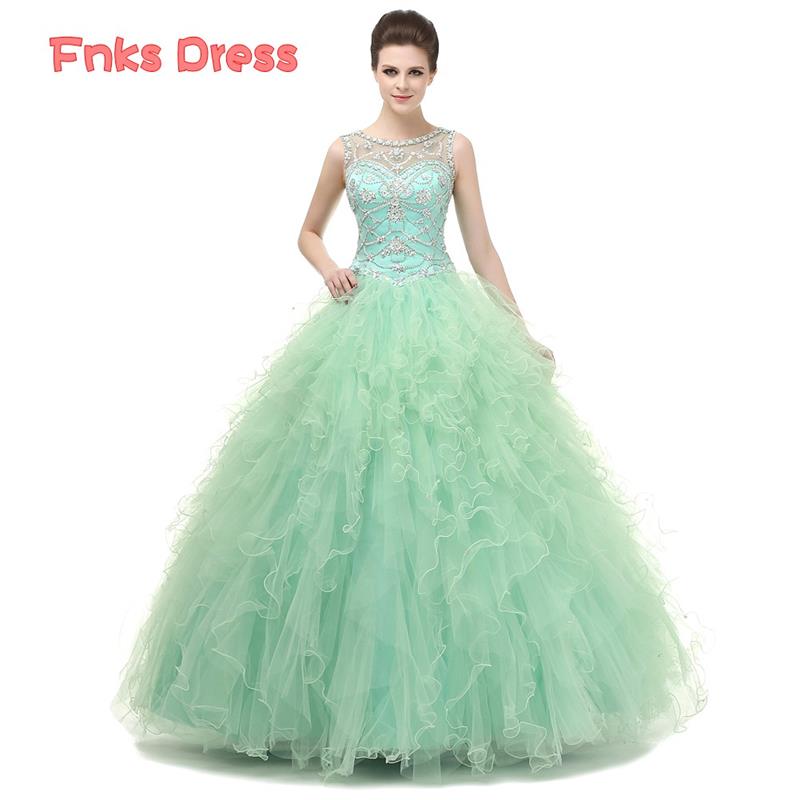 2016 Mint Green Quinceanera Dresses, Ball Gown Quinceanera Dress, Sweet 15 Year Birthday Party Dress, Quinceanera Dresses, Beaded Debutante