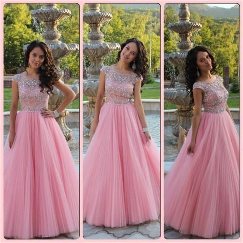 Pink Long Sleeve Puffy Dress
